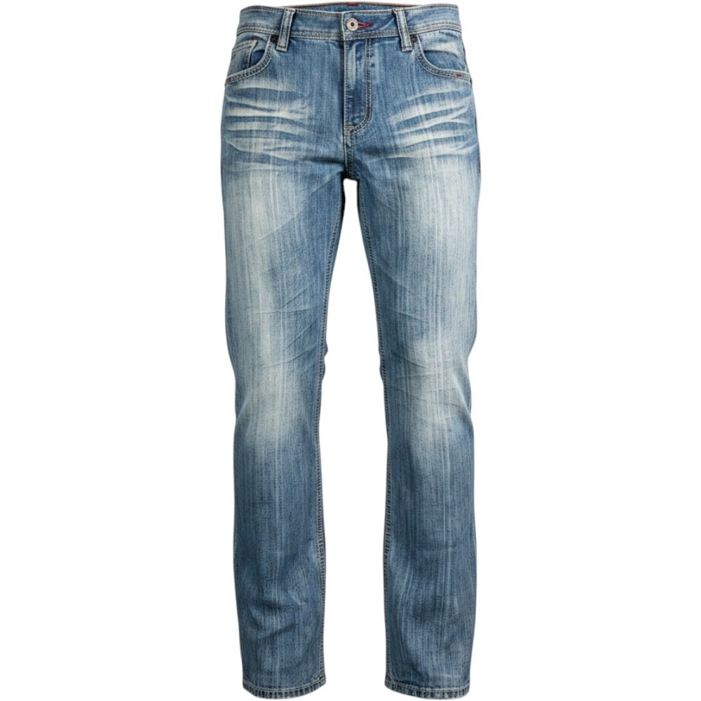 Archaic Denim Mens Jeans 36x34 Light Wash Distressed Straight Leg Y2K Streetwear